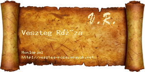 Veszteg Róza névjegykártya